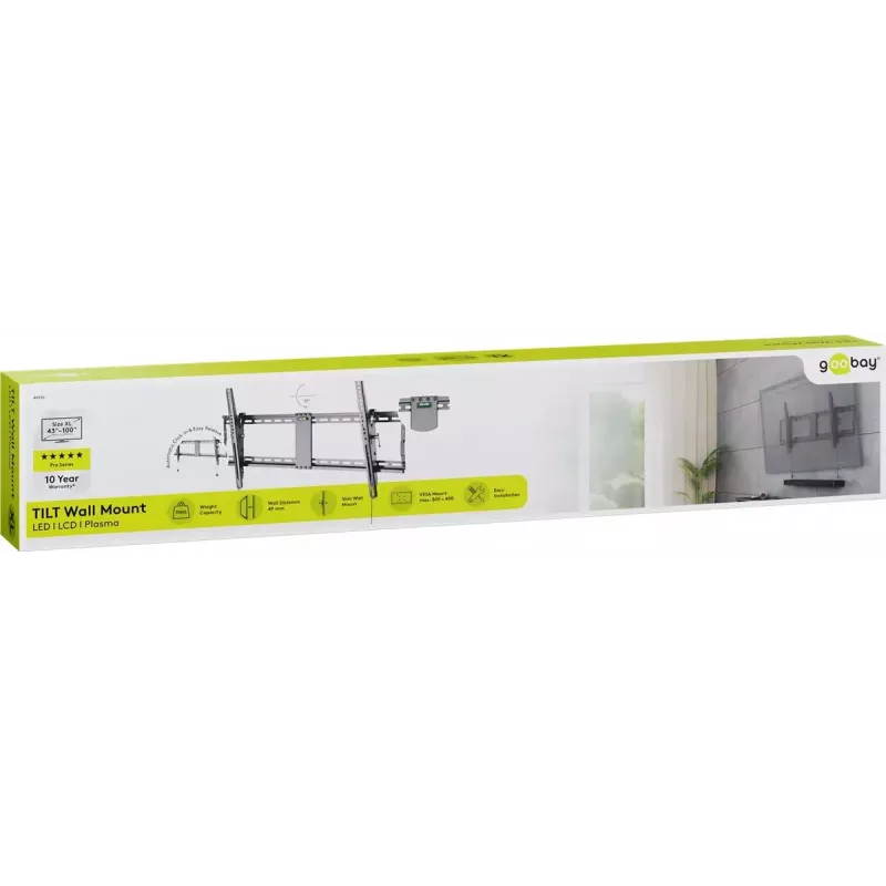 Wentronic Pro TILT (XL) 2.54 m (100 col.) juodas TV laikiklis 70 kg