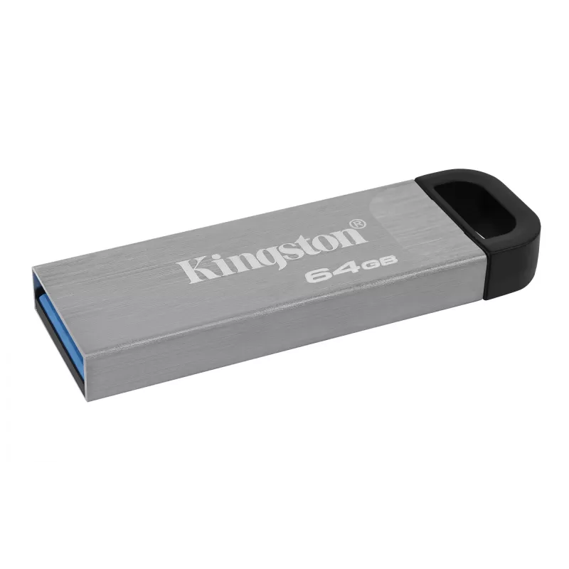 „Kingston Technology DataTraveler 64GB Kyson“ USB atmintukas, 64 GB, USB Type-A, 3.2 Gen 1, 200 MB/s, be dangtelio, sidabrinis