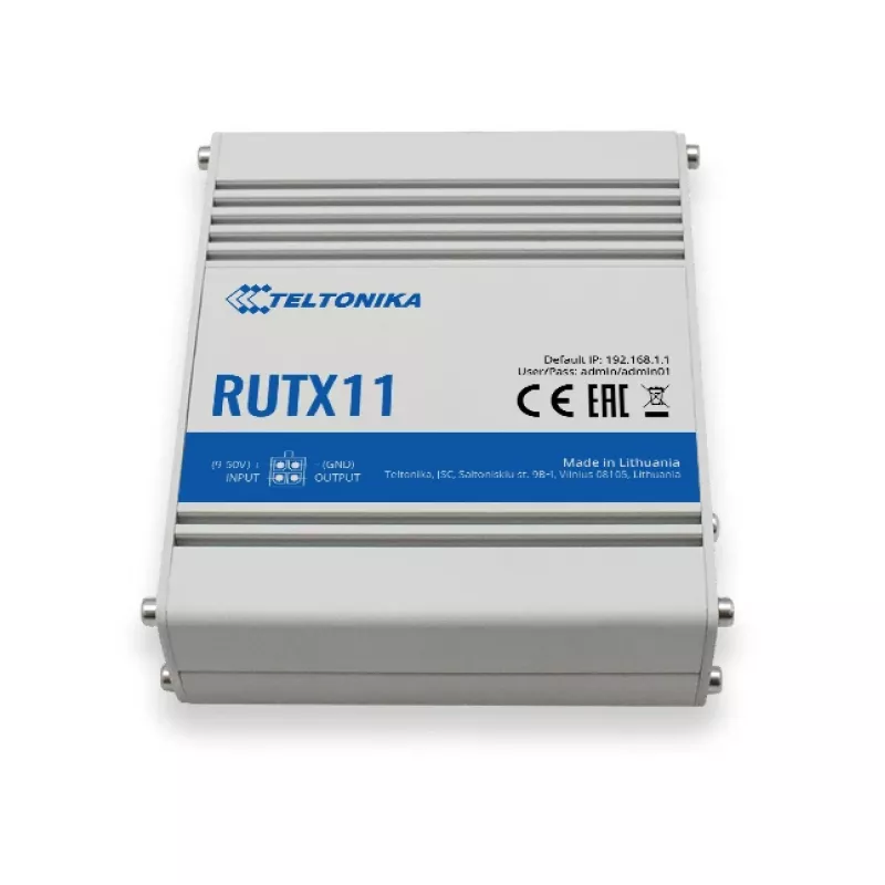 TELTONIKA RUTX11 4G LTE CAT6 dviejų juostų Wi-Fi pramoninis maršrutizatorius