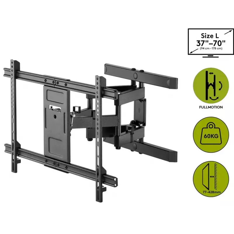 Goobay TV sieninis laikiklis Pro FULLMOTION (L) 60 kg 37-70 colių