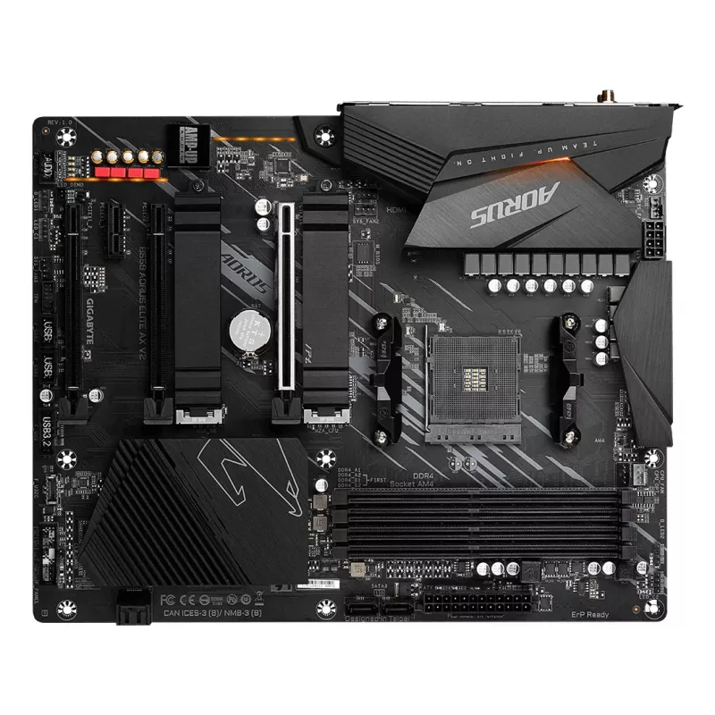 Motininė plokštė GIGABYTE B550 AORUS ELITE AX V2 ATX, AMD B550, Socket AM4, DDR4, 4 DIMM, Wi‑Fi 6E, 2.5Gb LAN