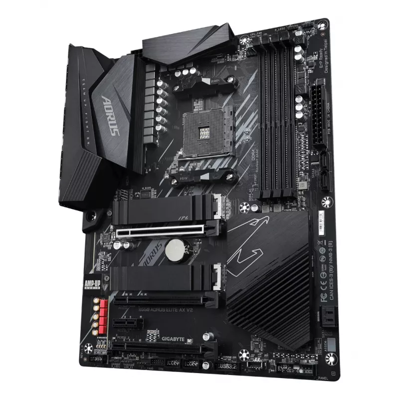 Motininė plokštė GIGABYTE B550 AORUS ELITE AX V2 ATX, AMD B550, Socket AM4, DDR4, 4 DIMM, Wi‑Fi 6E, 2.5Gb LAN