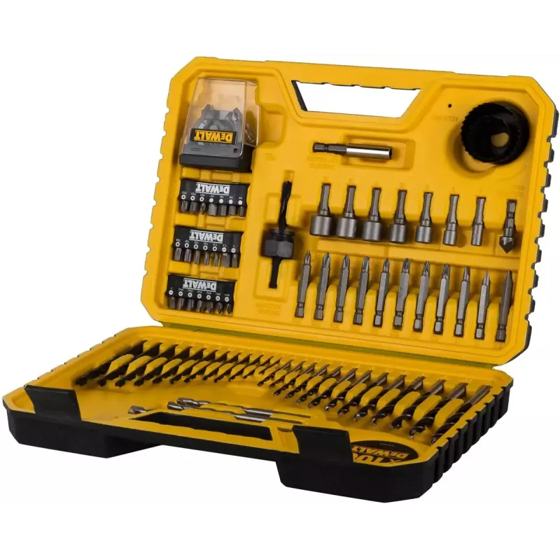 DeWALT DT71563 rinkinys iš atsuktuvo antgalių, grąžtų ir gręžimo vainikų, 100 vnt.