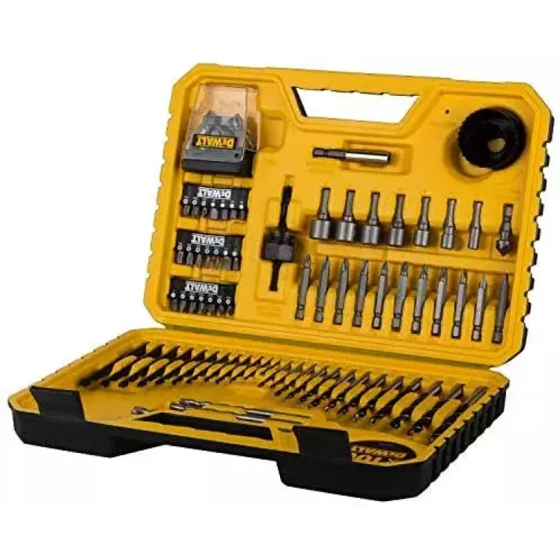 DeWALT DT71563 rinkinys iš atsuktuvo antgalių, grąžtų ir gręžimo vainikų, 100 vnt.