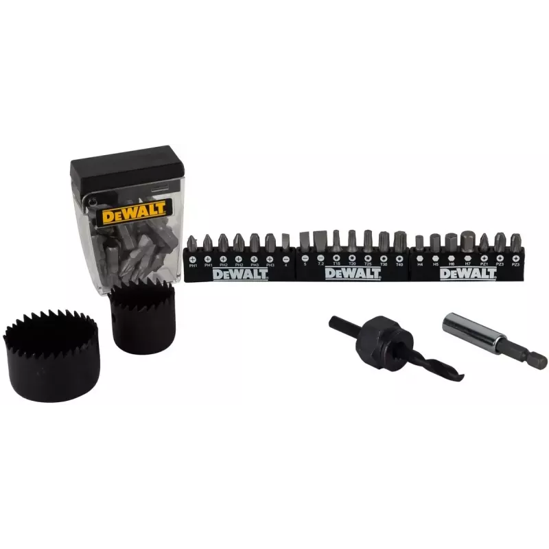 DeWALT DT71563 rinkinys iš atsuktuvo antgalių, grąžtų ir gręžimo vainikų, 100 vnt.