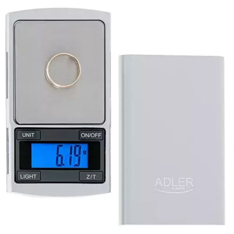 Precizinės svarstyklės Adler AD 3168 sidabrinės, 100 g, 0,01 g