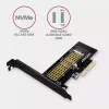 AXAGON ECO PCEM2-N PCIe NVMe M.2 adapteris vidinis PCI-Express x4, skirtas prijungti NVMe M.2 SSD diską prie kompiuterio
