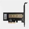 AXAGON ECO PCEM2-N PCIe NVMe M.2 adapteris vidinis PCI-Express x4, skirtas prijungti NVMe M.2 SSD diską prie kompiuterio
