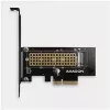 AXAGON ECO PCEM2-N PCIe NVMe M.2 adapteris vidinis PCI-Express x4, skirtas prijungti NVMe M.2 SSD diską prie kompiuterio
