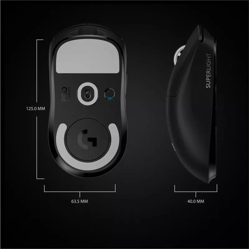 LOGITECH Gaming Pelė Pro X Superlight Wireless Juoda