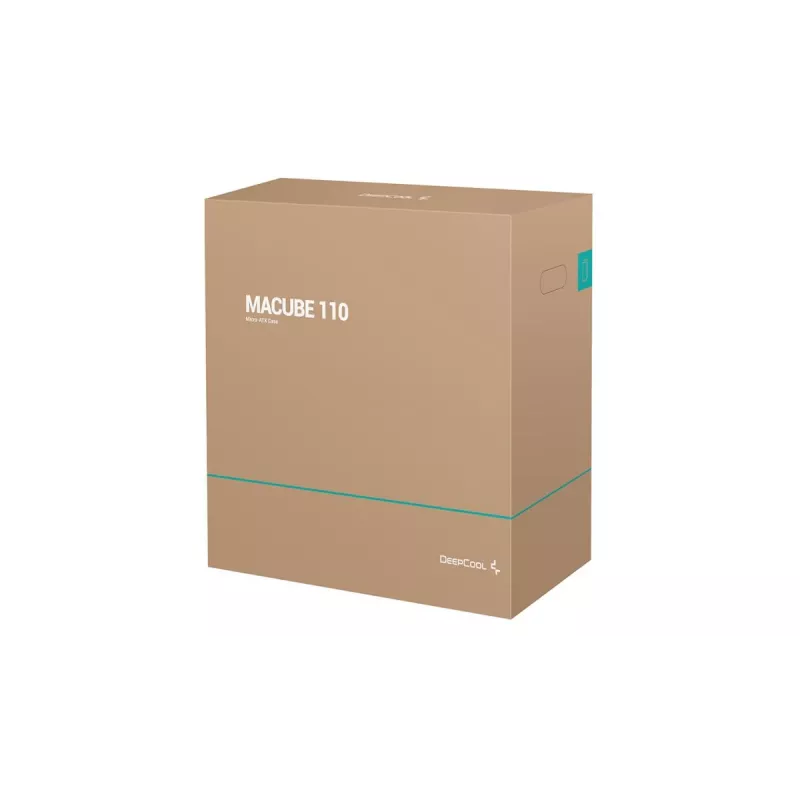 PC korpusas DeepCool MACUBE 110 Midi Tower juodas – microATX/Mini-ITX, grūdintas stiklas, palaiko GPU 320 mm, CPU aušintuvą 165 mm