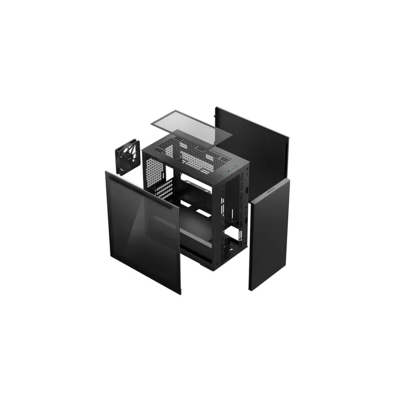 PC korpusas DeepCool MACUBE 110 Midi Tower juodas – microATX/Mini-ITX, grūdintas stiklas, palaiko GPU 320 mm, CPU aušintuvą 165 mm