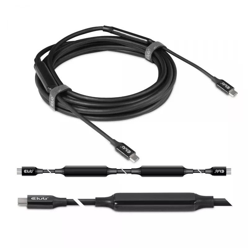 CLUB3D USB 3.2 Gen2 Type C į C aktyvus dvikryptis kabelis 8K60Hz M/M 5m