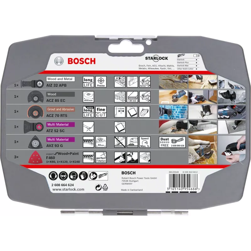 Bosch 2 608 664 624 pjaustymo ir šlifavimo priedų rinkinys daugiafunkciui įrankiui