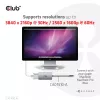 CLUB3D USB3.2 Gen1 Type-C į DVI-D Dual Link aktyvus adapteris (HDCP išjungta) Apple Cinema ekranams