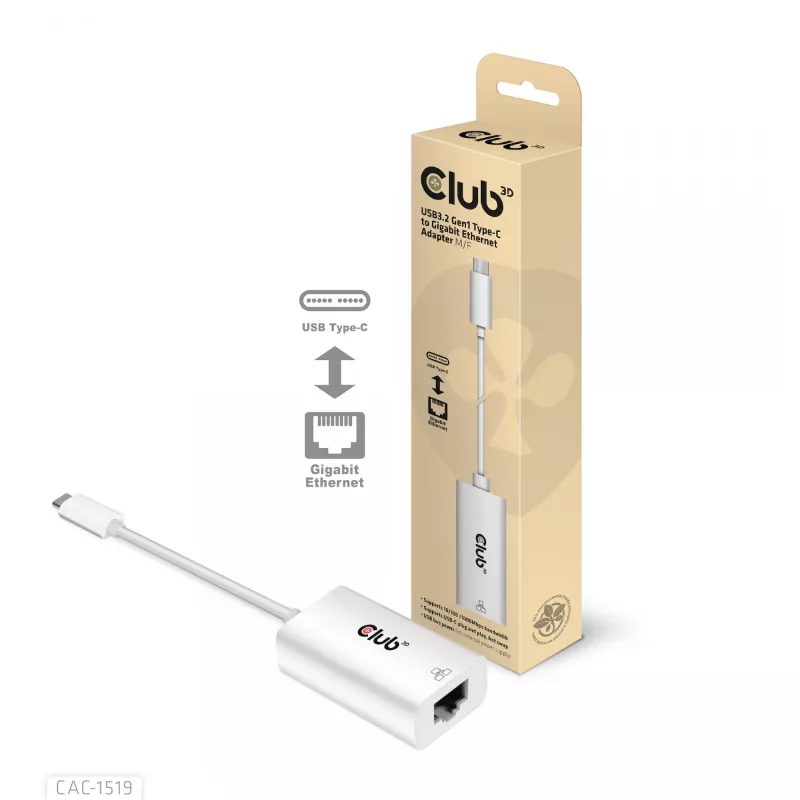 USB3.2 Gen1 Type-C į Gigabit Ethernet adapteris CLUB3D CAC-1519