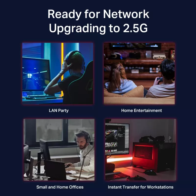Nevaldomas jungiklis TP-Link TL-SG105-M2 5 prievadų 2,5G stalinis jungiklis