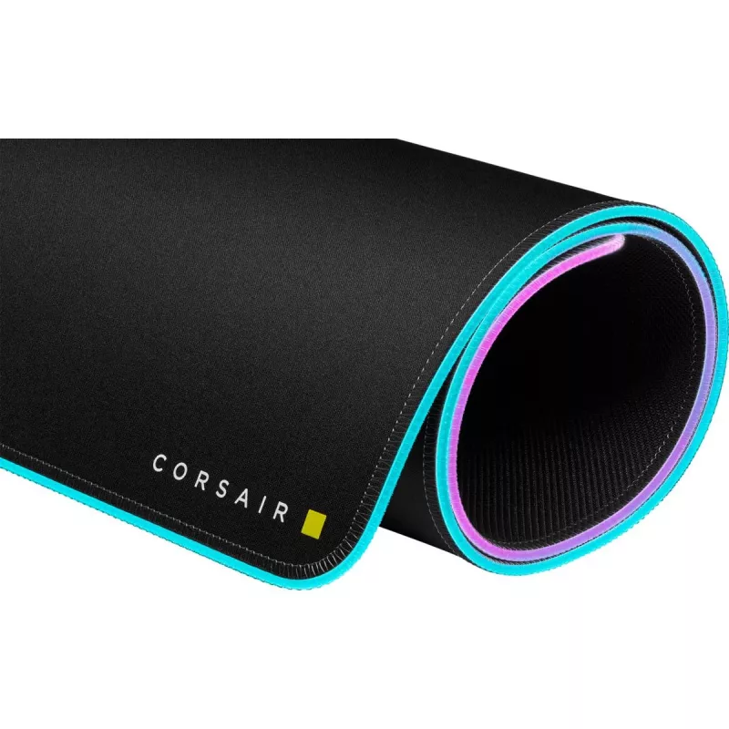 Žaidimų pelėdė CORSAIR MM700 RGB — 930×400 mm, 4 mm storio, guminis pagrindas, USB LED foninis apšvietimas, juoda