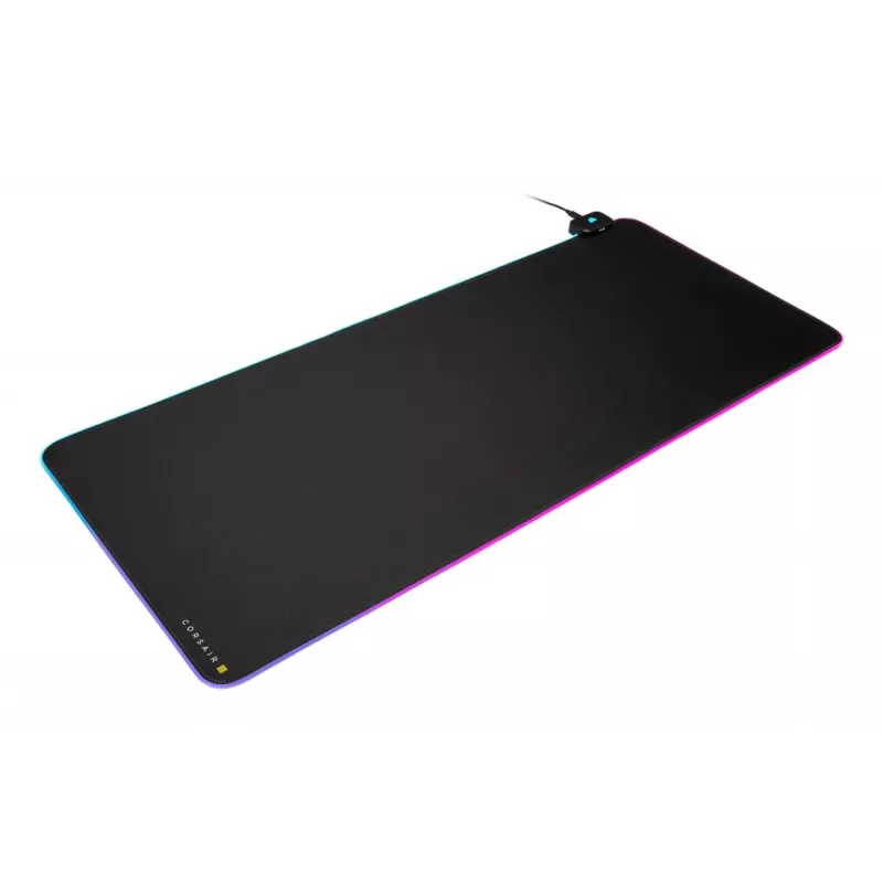Žaidimų pelėdė CORSAIR MM700 RGB — 930×400 mm, 4 mm storio, guminis pagrindas, USB LED foninis apšvietimas, juoda