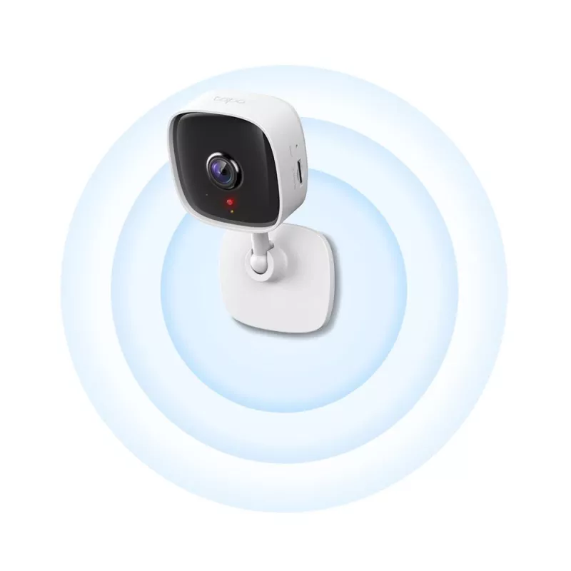 TP-Link Tapo belaidė IP vaizdo kamera namų apsaugai, vidaus, 1080p, naktinis matymas, dvipusis garsas, juoda/balta