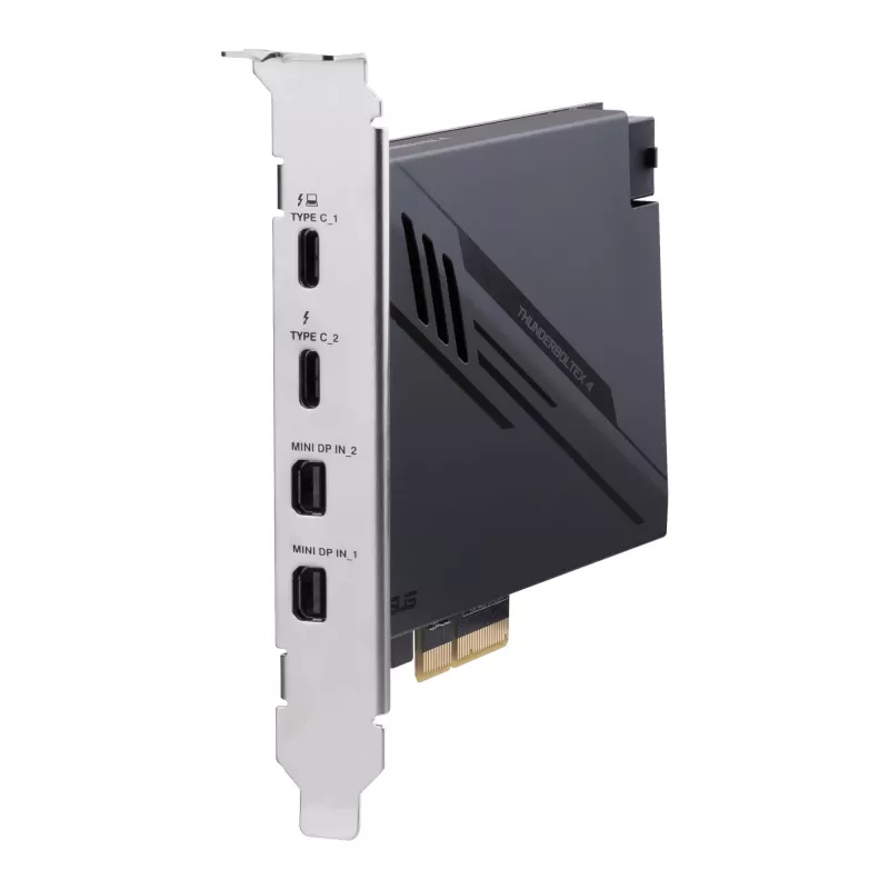 ASUS ThunderboltEX 4 – sąsajos plokštė / adapteris su Mini DisplayPort, PCIe, Thunderbolt, USB 2.0, USB 3.2 Gen 2