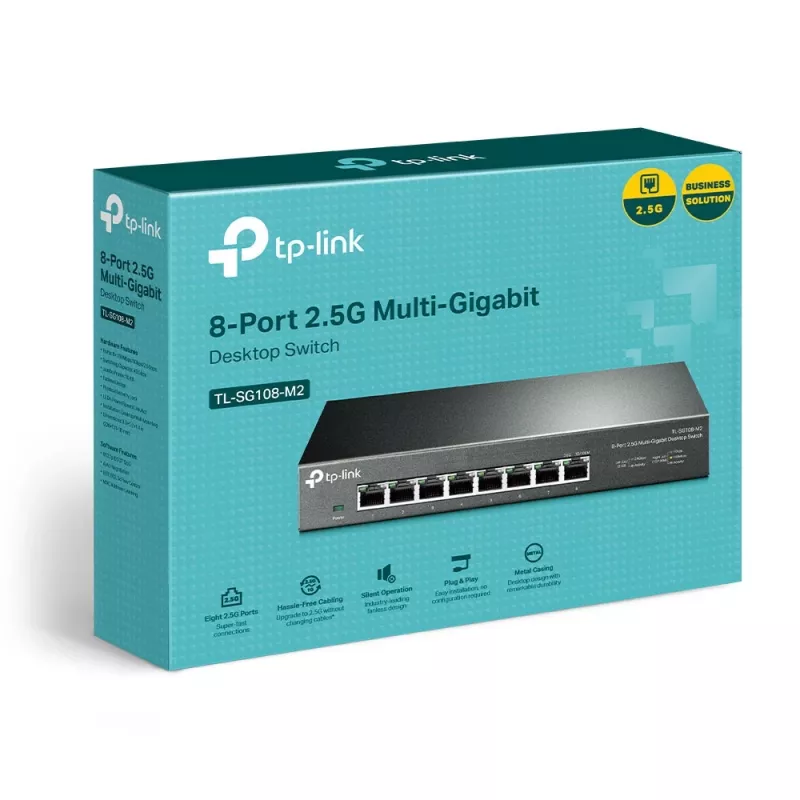 Nevaldomas jungiklis TP-Link TL-SG108-M2 8 prievadų 2,5G stalinis