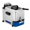 Tefal Oleoclean Pro Inox & Design FR8040 gruzdintuvė 3,5 l 2300 W juoda, nerūdijantis plienas