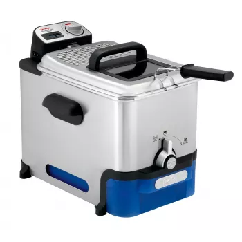 Tefal Oleoclean Pro Inox & Design FR8040 gruzdintuvė 3,5 l 2300 W juoda, nerūdijantis plienas