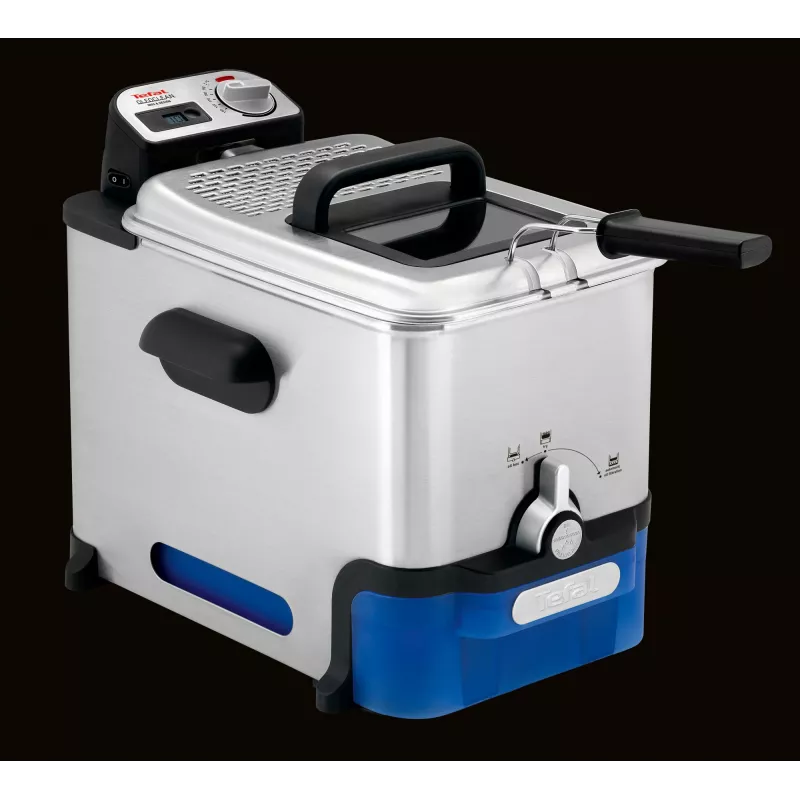 Tefal Oleoclean Pro Inox & Design FR8040 gruzdintuvė 3,5 l 2300 W juoda, nerūdijantis plienas