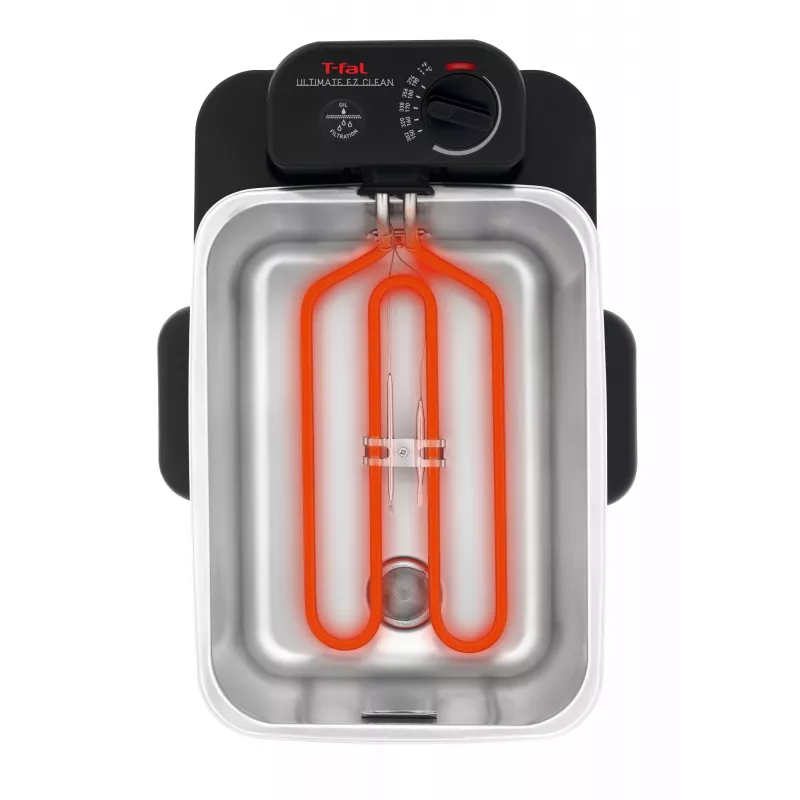 Tefal Oleoclean Pro Inox & Design FR8040 gruzdintuvė 3,5 l 2300 W juoda, nerūdijantis plienas