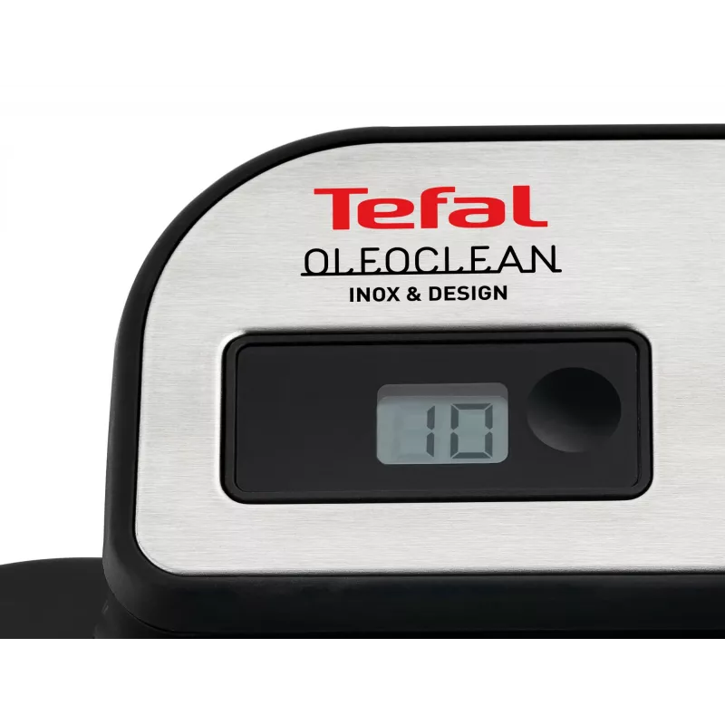 Tefal Oleoclean Pro Inox & Design FR8040 gruzdintuvė 3,5 l 2300 W juoda, nerūdijantis plienas