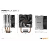 be quiet! PURE ROCK SLIM 2 procesoriaus aušintuvas 9,2 cm sidabrinis 1 vnt.