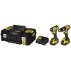 Belaidis įrankių rinkinys DeWalt DCK266P2T — 18V, 2×5.0Ah akumuliatoriai, smūginis gręžtuvas ir veržliasukis, įkroviklis, dėklas