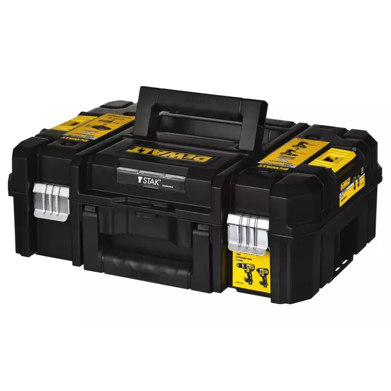 Belaidis įrankių rinkinys DeWalt DCK266P2T — 18V, 2×5.0Ah akumuliatoriai, smūginis gręžtuvas ir veržliasukis, įkroviklis, dėklas