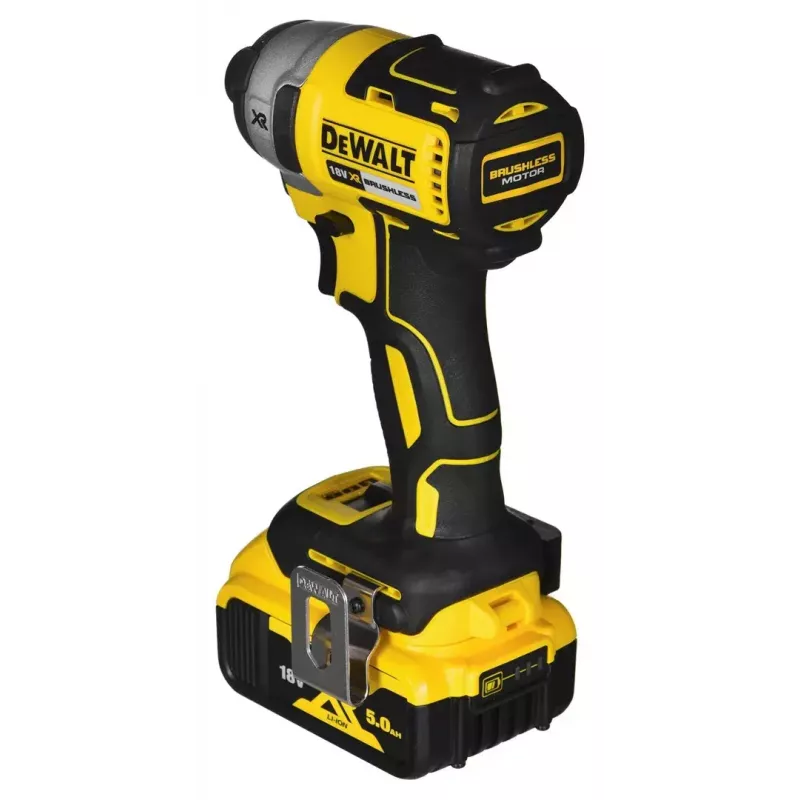 Belaidis įrankių rinkinys DeWalt DCK266P2T — 18V, 2×5.0Ah akumuliatoriai, smūginis gręžtuvas ir veržliasukis, įkroviklis, dėklas