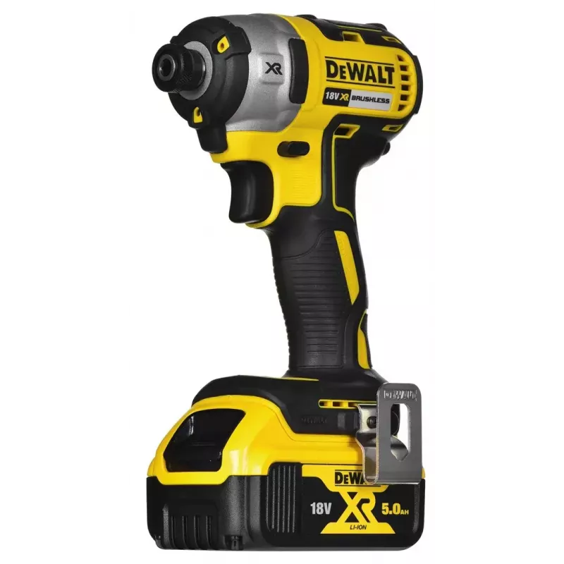 Belaidis įrankių rinkinys DeWalt DCK266P2T — 18V, 2×5.0Ah akumuliatoriai, smūginis gręžtuvas ir veržliasukis, įkroviklis, dėklas