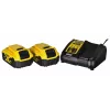 Belaidis įrankių rinkinys DeWalt DCK266P2T — 18V, 2×5.0Ah akumuliatoriai, smūginis gręžtuvas ir veržliasukis, įkroviklis, dėklas