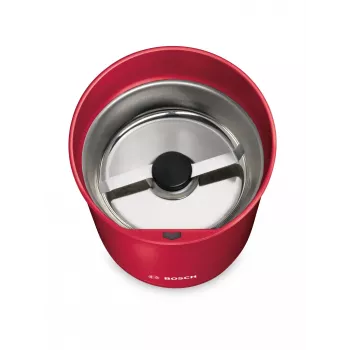 Kavos malūnėlis Bosch TSM6A014R, 75 g talpa, 180 W, nerūdijančio plieno peiliukai, raudona