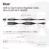CLUB3D USB 3.2 Gen1 aktyvus kartotuvinis laidas 10 m / 32,8 pėdos M/F 28AWG