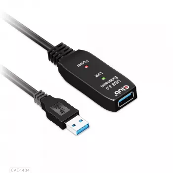 CLUB3D USB 3.2 Gen1 aktyvus kartotuvinis kabelis 5 m / 16,4 pėdų M/F 28AWG