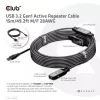 CLUB3D USB 3.2 Gen1 aktyvus kartotuvinis kabelis 15 m / 49,2 pėdų M/F 28AWG