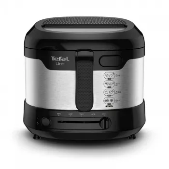 Tefal Uno FF215D Vientisas 1,8 L 1600 W Gruzdintuvas Juodas, Nerūdijantis plienas