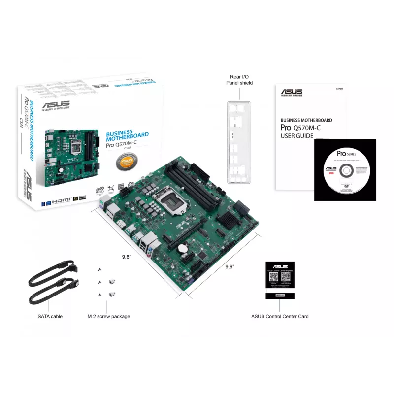ASUS PRO Q570M-C/CSM Intel Q570 LGA 1200 (Socket H5) micro ATX pagrindinė plokštė