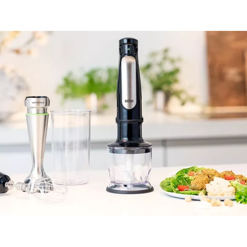 Braun MQ 7025X Panardomasis blenderis 0,6 L 1000 W Juodas, Nerūdijantis plienas