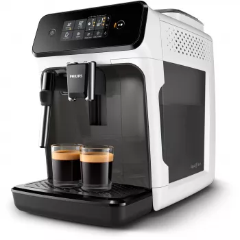 Kavos aparatas Philips 1200 serijos EP1223/00 — 1,8 L vandens bakas, įmontuotas malūnėlis, 275 g pupelių talpa, 1500 W, baltas