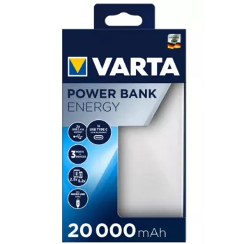 Varta Power Bank Energy 20000 – 20000 mAh, 2× USB A, 1× USB C