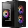 Korpusas AEROCOOL CS107V2 Mini Tower – juodas, microATX/Mini-ITX, 2x120mm ventiliatoriai, 1x3.5 colio + 2x2.5 colio vietos