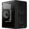 Korpusas AEROCOOL CS107V2 Mini Tower – juodas, microATX/Mini-ITX, 2x120mm ventiliatoriai, 1x3.5 colio + 2x2.5 colio vietos