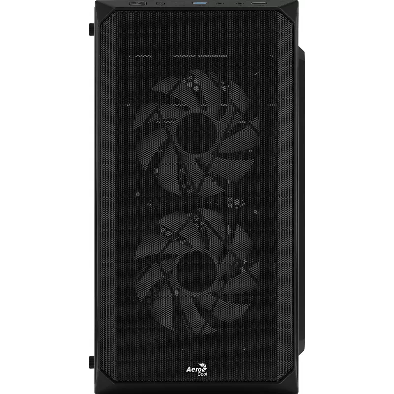 Korpusas AEROCOOL CS107V2 Mini Tower – juodas, microATX/Mini-ITX, 2x120mm ventiliatoriai, 1x3.5 colio + 2x2.5 colio vietos