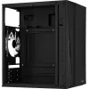 Korpusas AEROCOOL CS107V2 Mini Tower – juodas, microATX/Mini-ITX, 2x120mm ventiliatoriai, 1x3.5 colio + 2x2.5 colio vietos